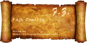 Fajt Zomilla névjegykártya